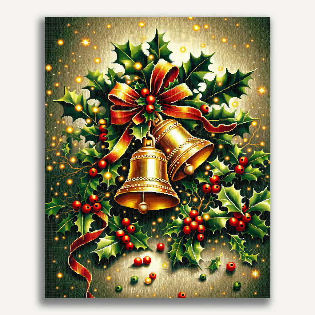 Paint by Numbers - Golden Christmas Bells
