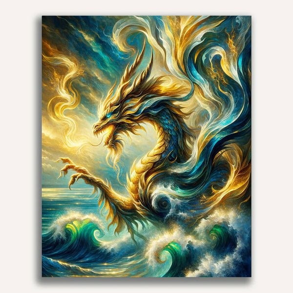 Paint by Numbers - Golden dragon