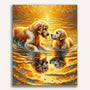 Paint by Numbers - Goldenretriver reflection