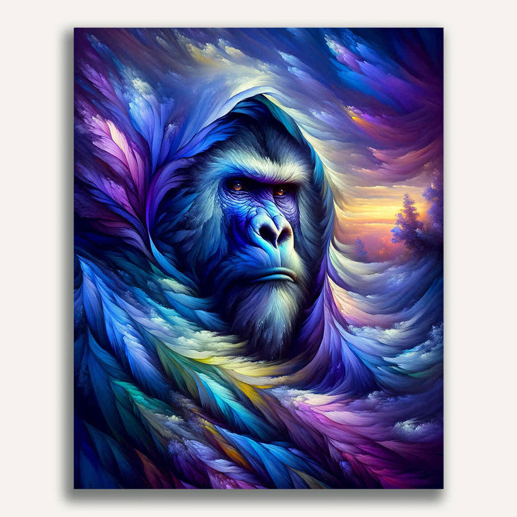 Paint by Numbers - Gorilla Blue Feathers