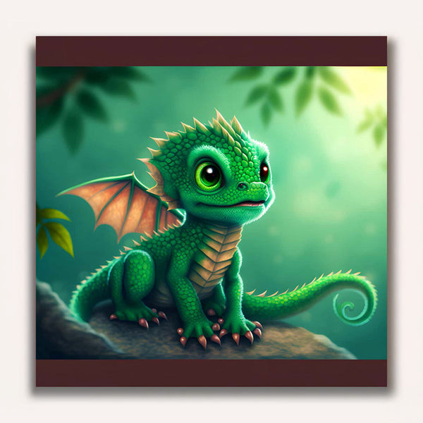 Paint by Numbers - Green dragon
