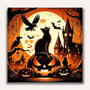 Paint by Numbers - Halloween Curbis with Crow and Cat