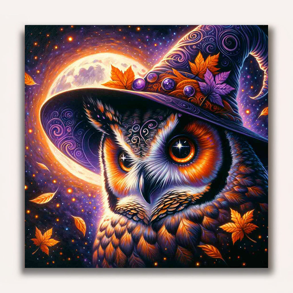 Paint by Numbers - Halloween Owl Witch