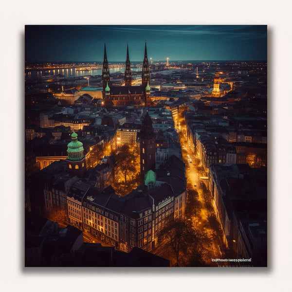 Paint by Numbers - Hamburg by night
