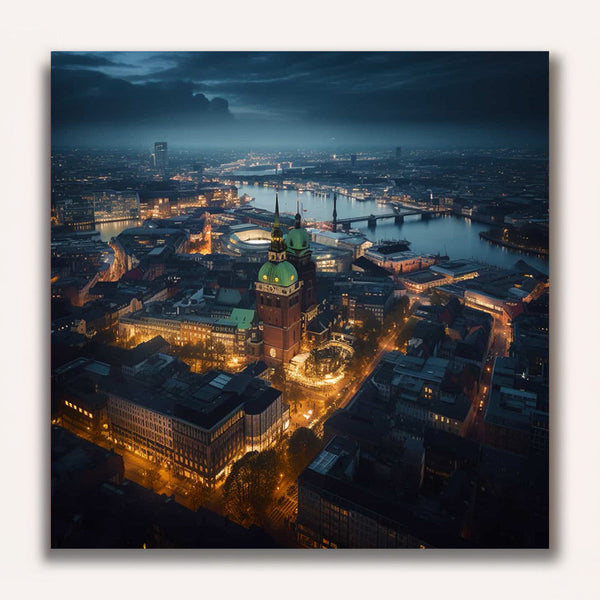 Paint by Numbers - Hamburg from above