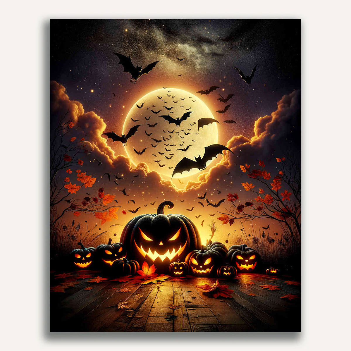 Paint by Numbers - Happy Halloween Curbis and Bat
