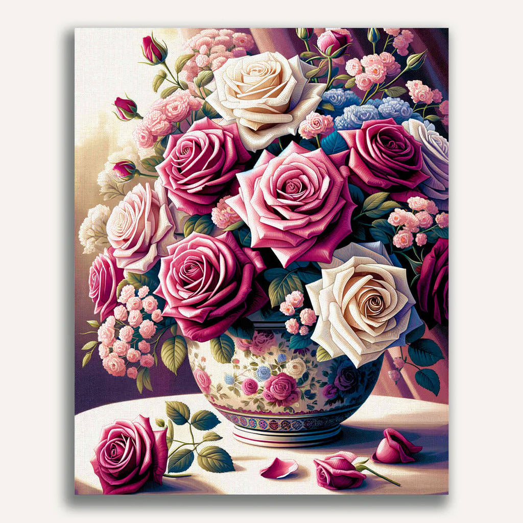Paint by Numbers - Harmonious Roses Bouquet