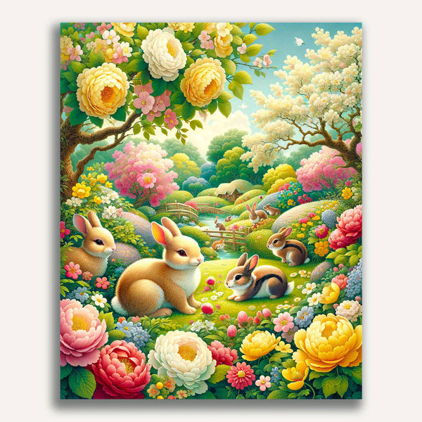 Paint by Numbers - Bunny, chipmunk
