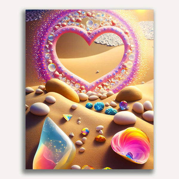Paint by Numbers - Heart beach