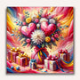 Paint by Numbers - Heart flower bouquet