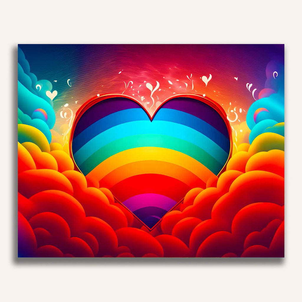 Paint by Numbers - Heart colorful