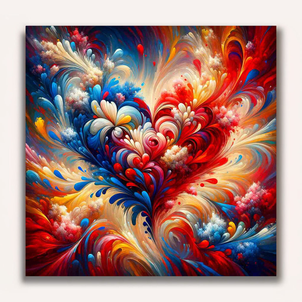 Paint by Numbers - Heart of Flowers Abstract