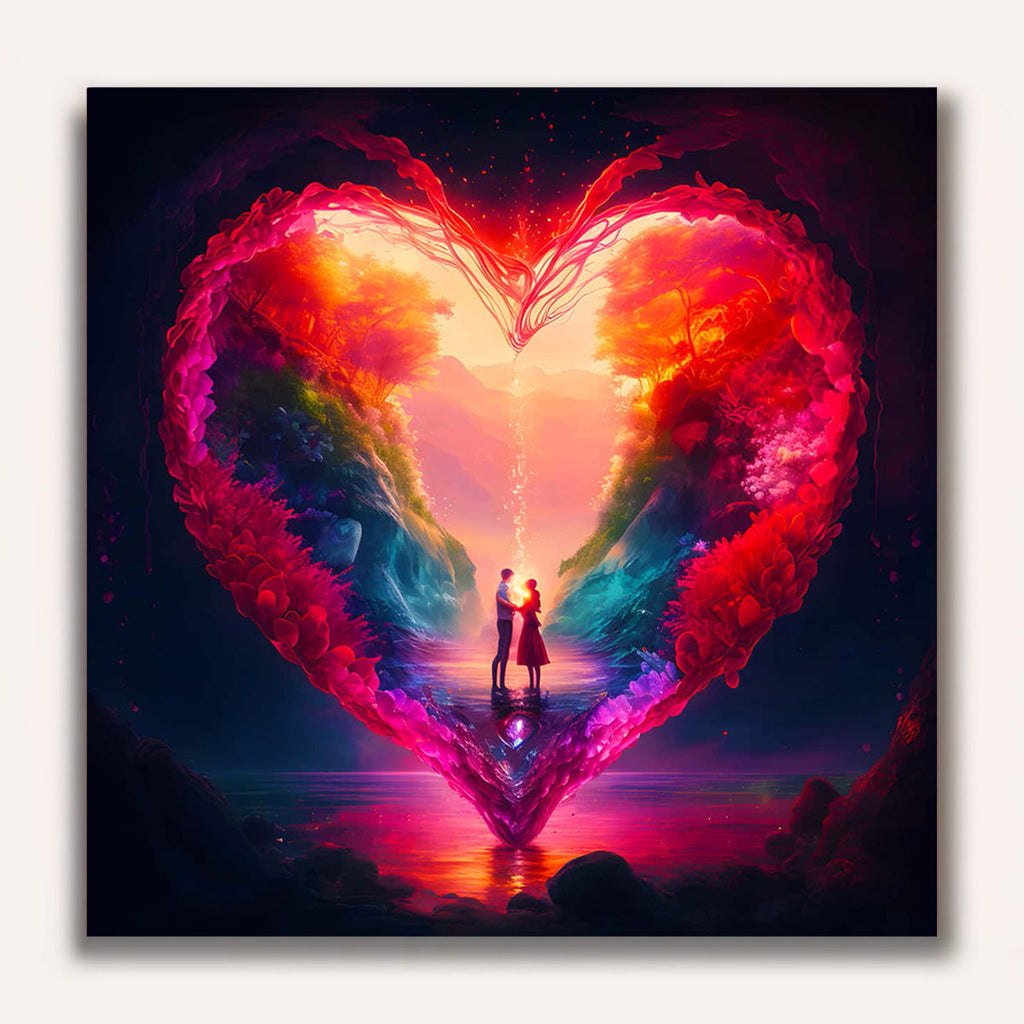 Paint by Numbers - Heart couple night