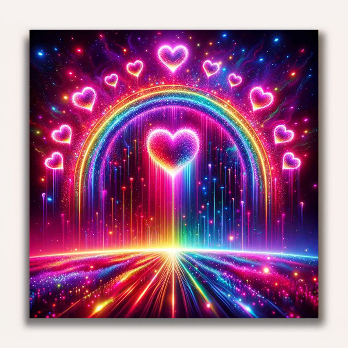 Paint by Numbers - Heart shine in the sea of stars