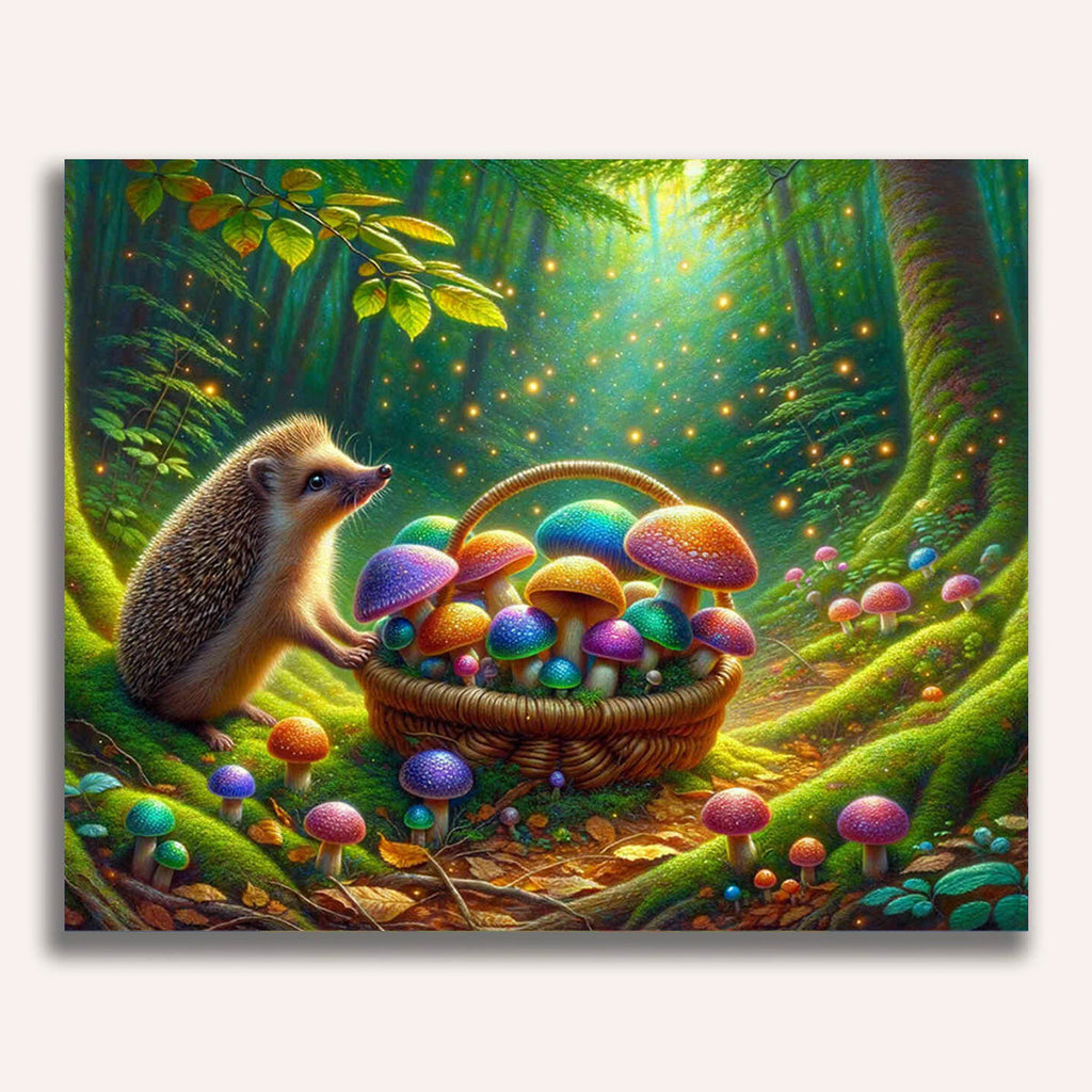 Paint by Numbers - Hedgehog finds basket