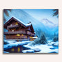 Paint by Numbers - Vacation house, snowy landscape