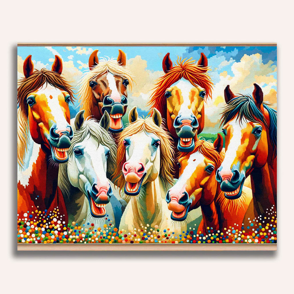 Paint by Numbers - Horses friends