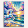 Paint by Numbers - Horse in the sea, sunset