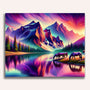Paint by Numbers - Horses at mountain lake