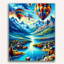 Paint by Numbers - Hot Air Balloons in the Mountains