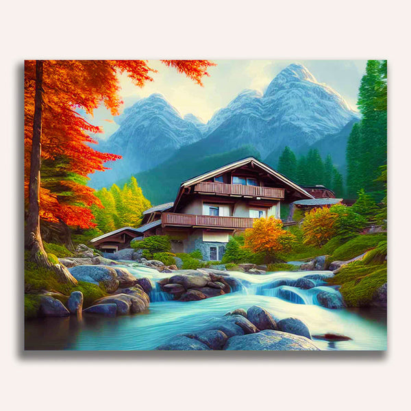 Paint by Numbers - House by the wild brook