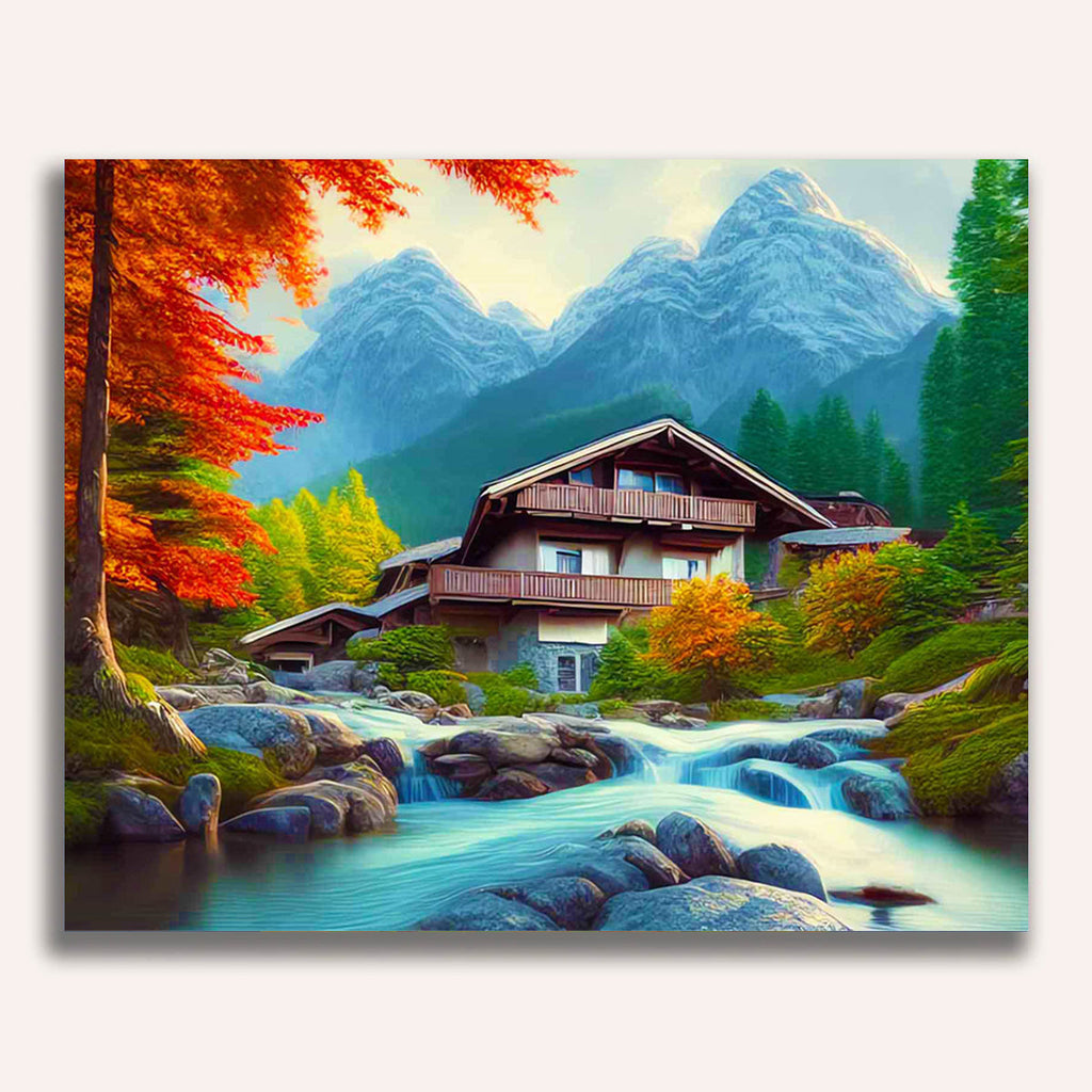 Paint by Numbers - House by the wild brook