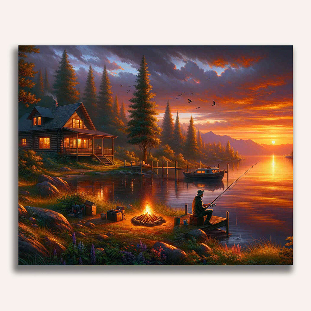 Paint by Numbers - House by the Sea Campfire