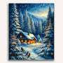 Paint by Numbers - House in Snowy Firs