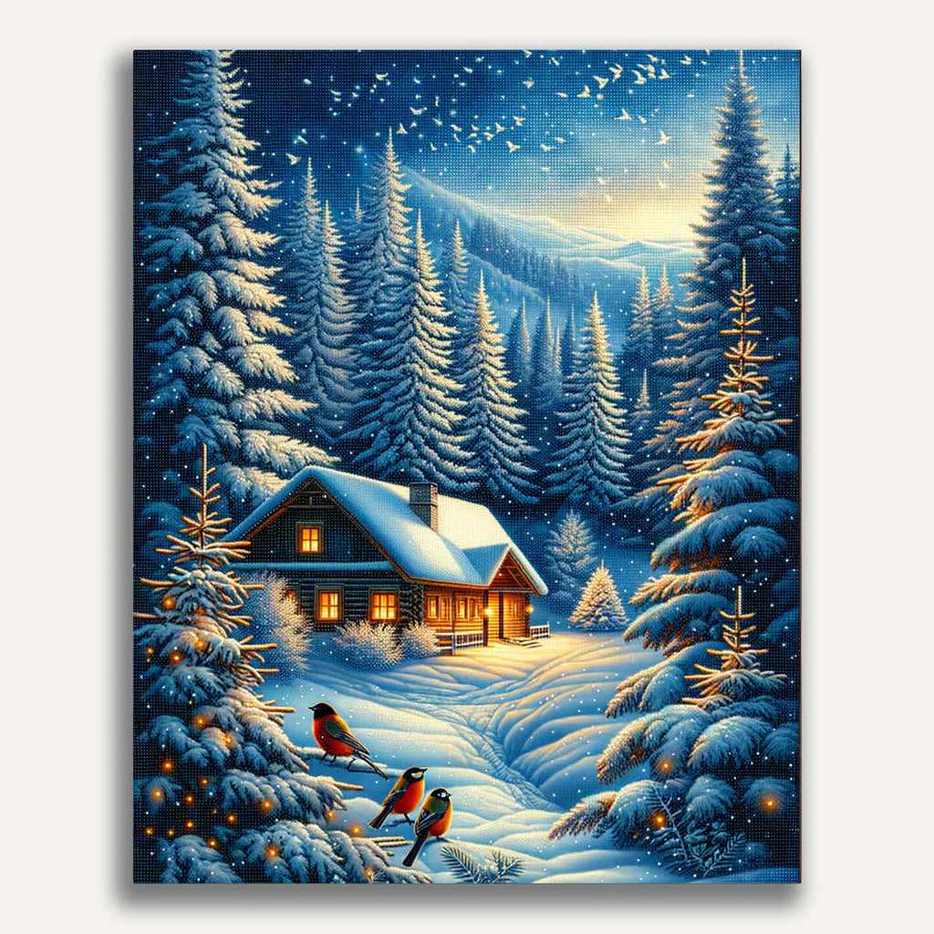 Paint by Numbers - House in Snowy Firs