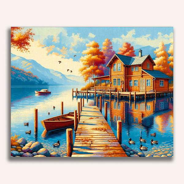 Paint by Numbers - House with jetty