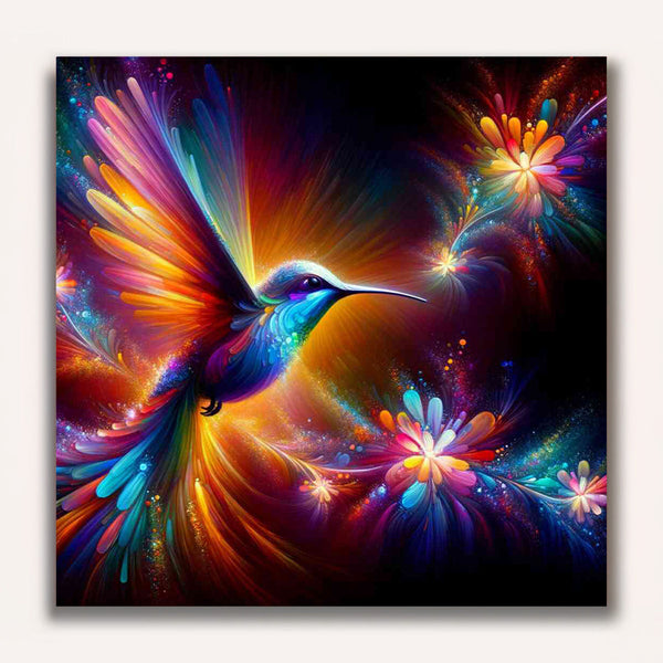 Paint by Numbers - Hummingbird, Colorful