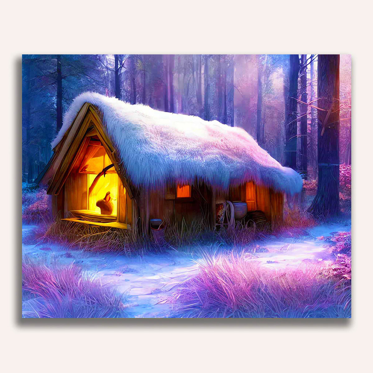 Paint by Numbers - Hut in the snow