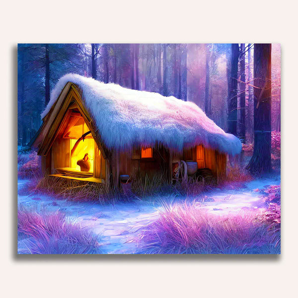 Paint by Numbers - Hut in the snow