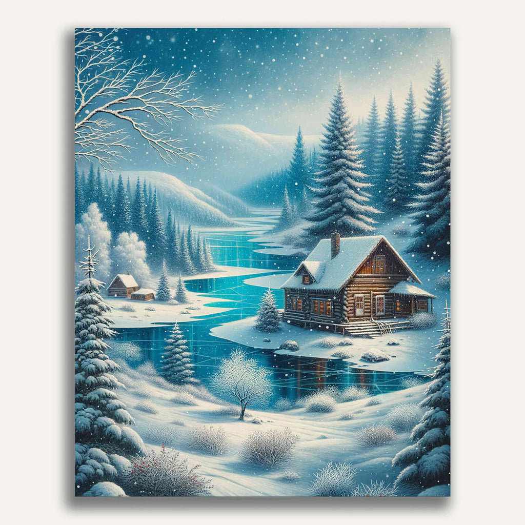 Paint by Numbers - Hutte in Winterland