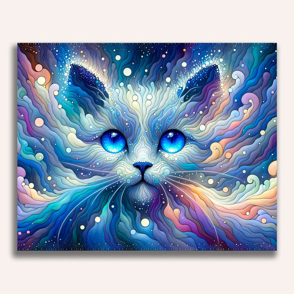 Paint by Numbers - Ice cat portrait
