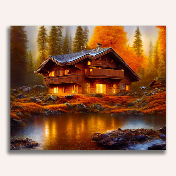 Paint by Numbers - Idyllic forest castle
