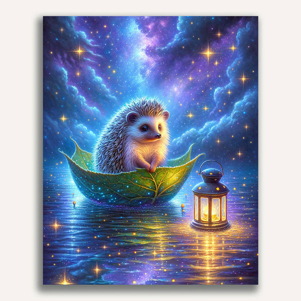 Paint by Numbers - Igel in the Boat