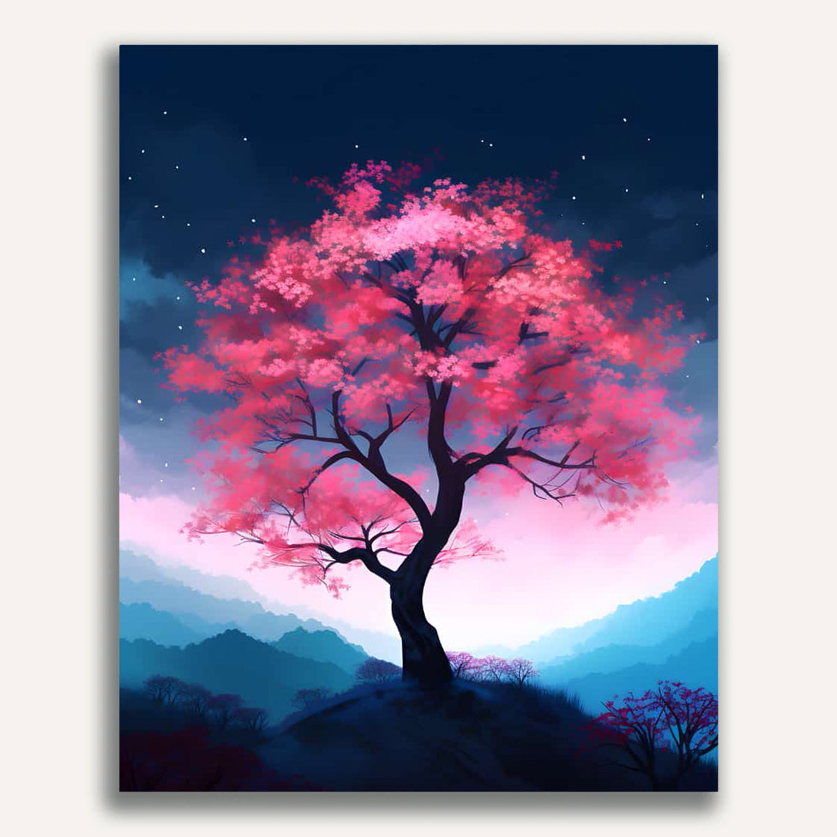 Paint by Numbers - Japanese tree