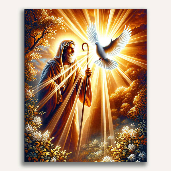 Paint by Numbers - Jesus with dove
