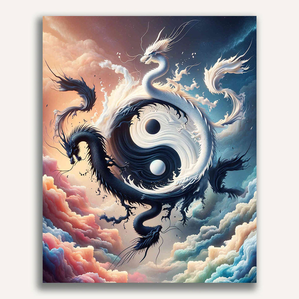 Paint by Numbers - Jing and Jang Dragon
