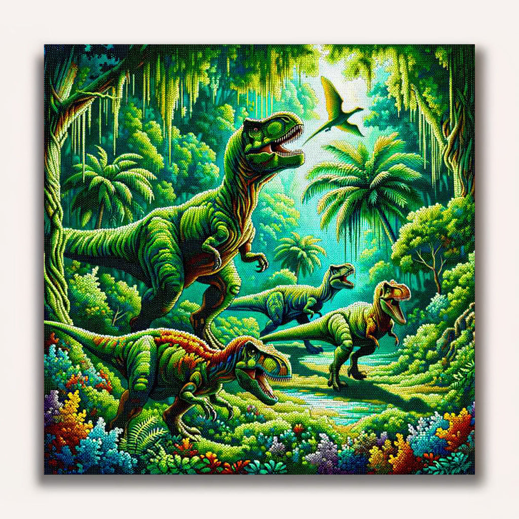 Paint by Numbers - Jungle dinosaur
