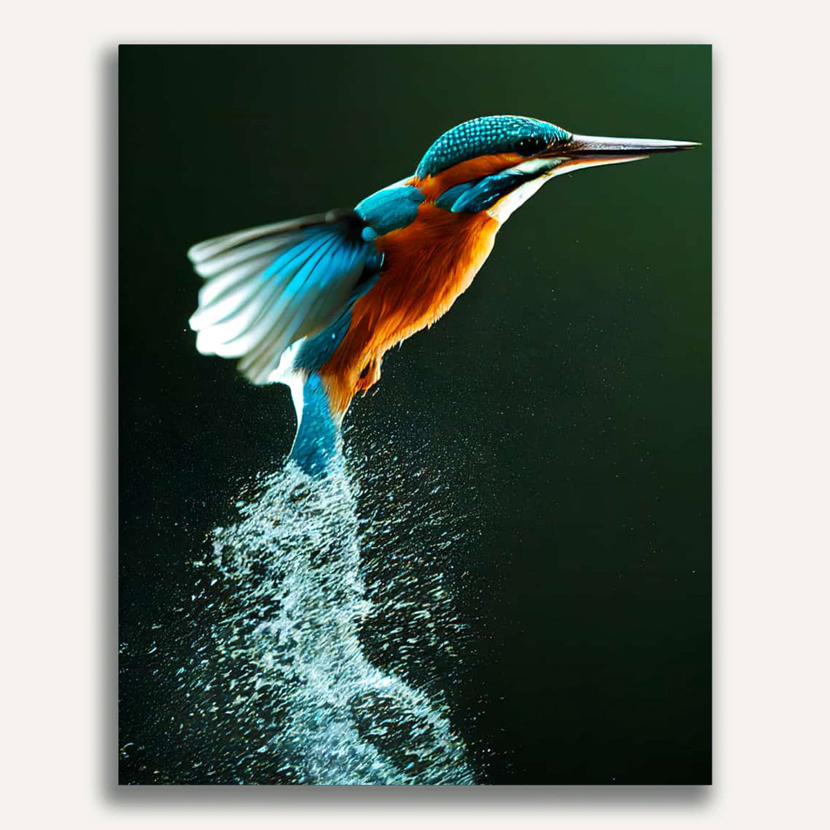 Paint by Numbers - Kingfisher from the water