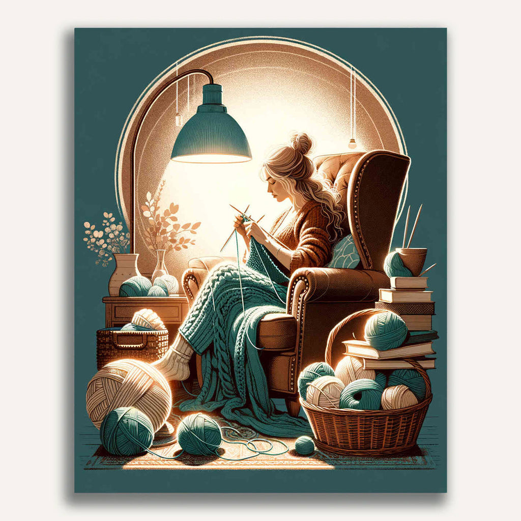 Paint by Numbers - Knit Lady