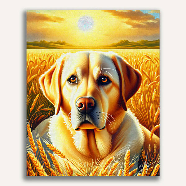 Paint by Numbers - Labrador in the field