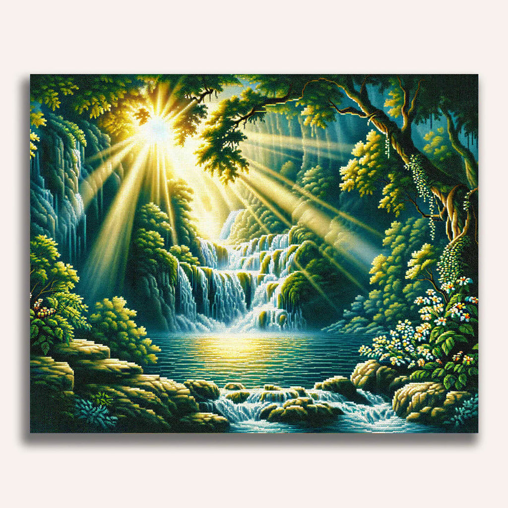 Paint by Numbers - Lagoon in the forest