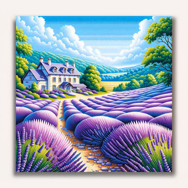 Paint by Numbers - Lavender Field with Farm