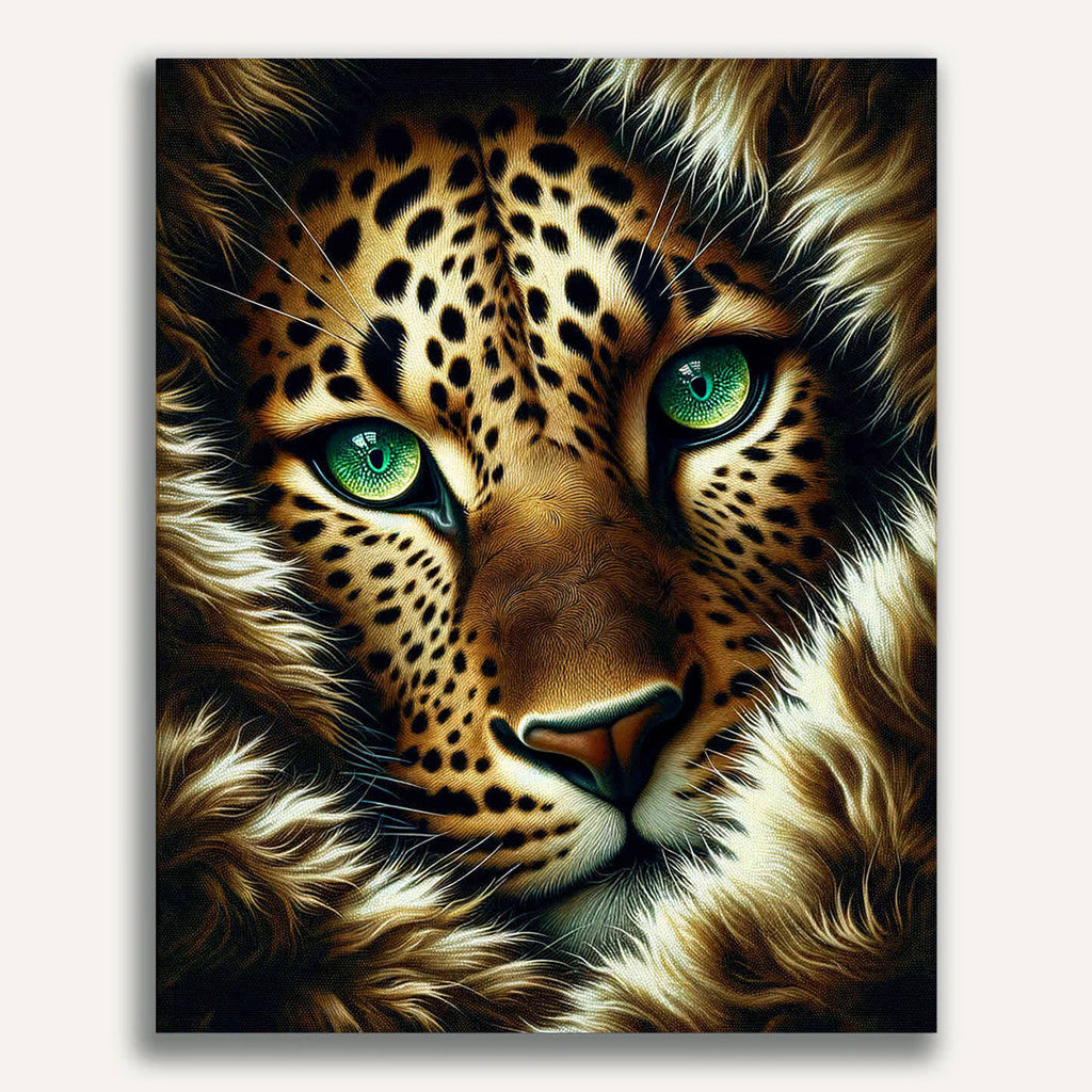 Paint by Numbers - Leopard Grune Eyes