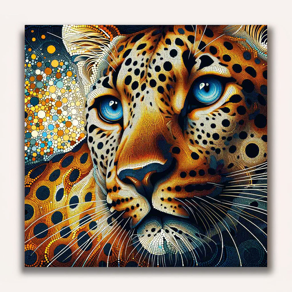 Paint by Numbers - Leopard with Blue Eyes