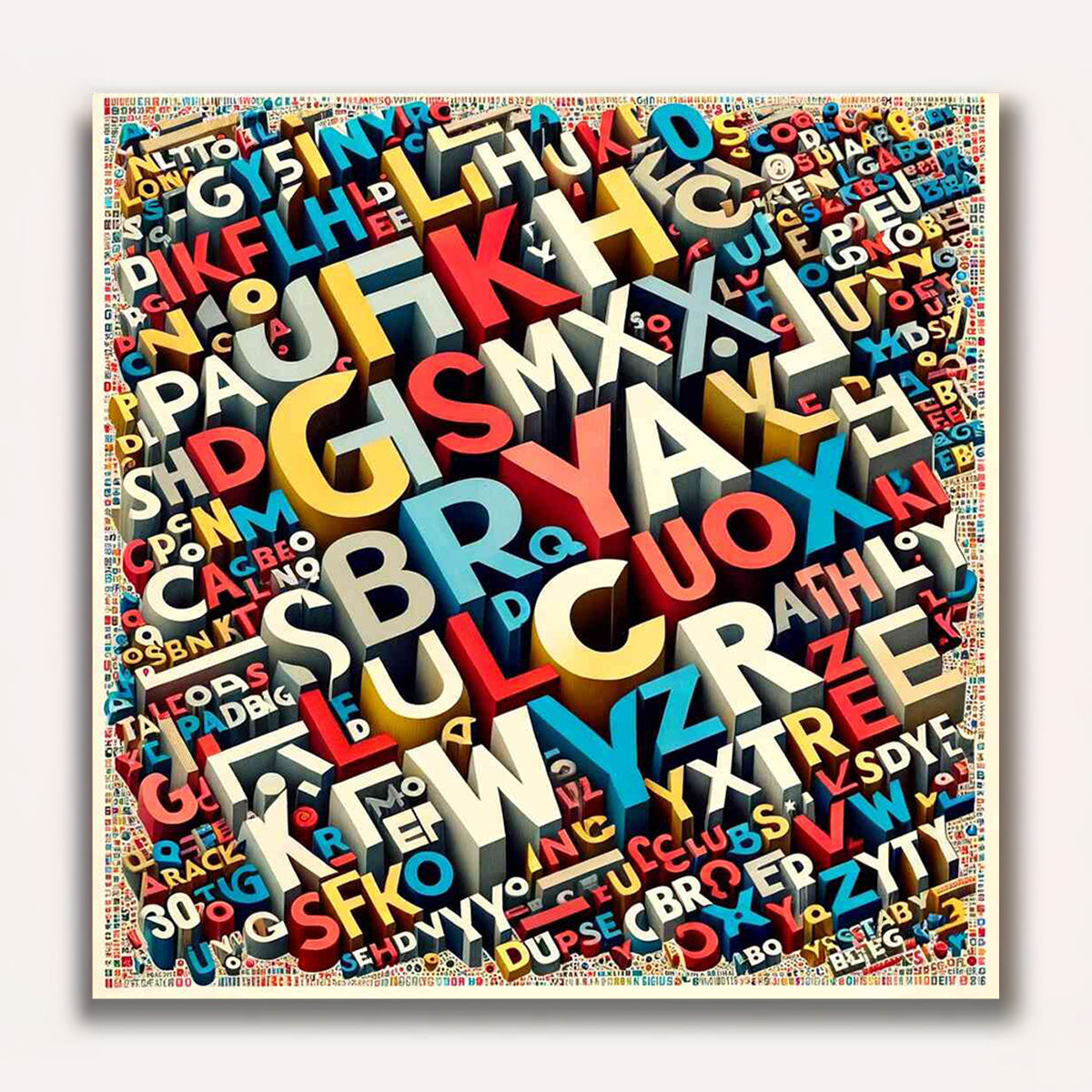 Paint by Numbers - letter jungle