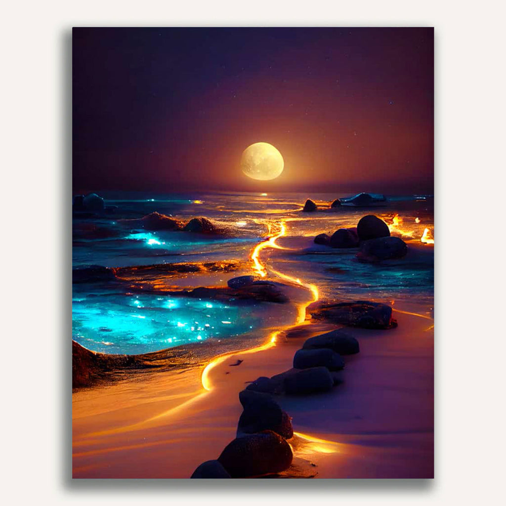Paint by Numbers - Light path on the beach